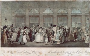 El Paseo de la Galería del Palais Royal, 1787 de Philibert Louis Debucourt